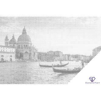 Mal med Prikker - Venedig 2 - Opspændt på ramme - 80 x 60 cm