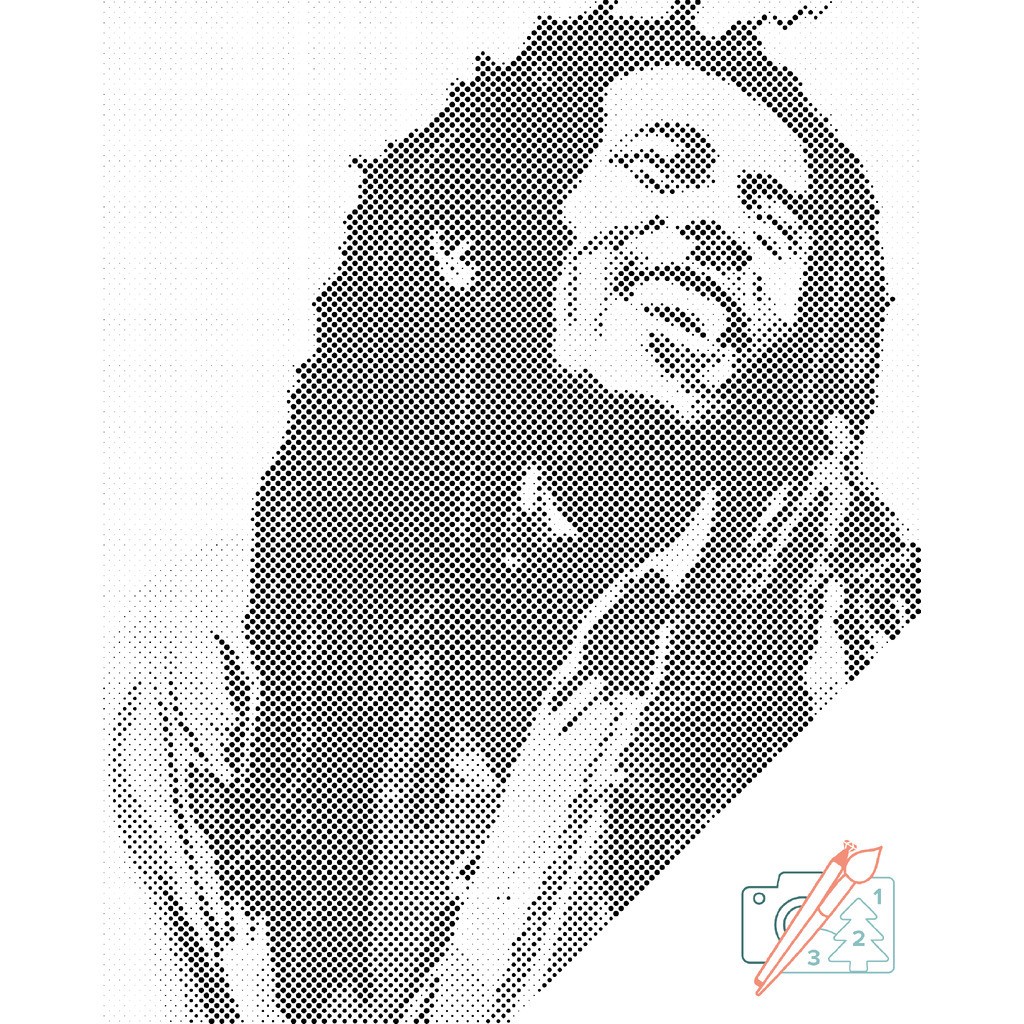 Mal med Prikker - Bob Marley - Uden ramme - 60 x 80 cm