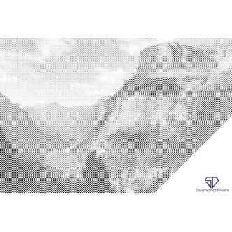 Mal med Prikker - Ordesa - den spanske grand canyon 2 - Opspændt på ramme - 80 x 60 cm