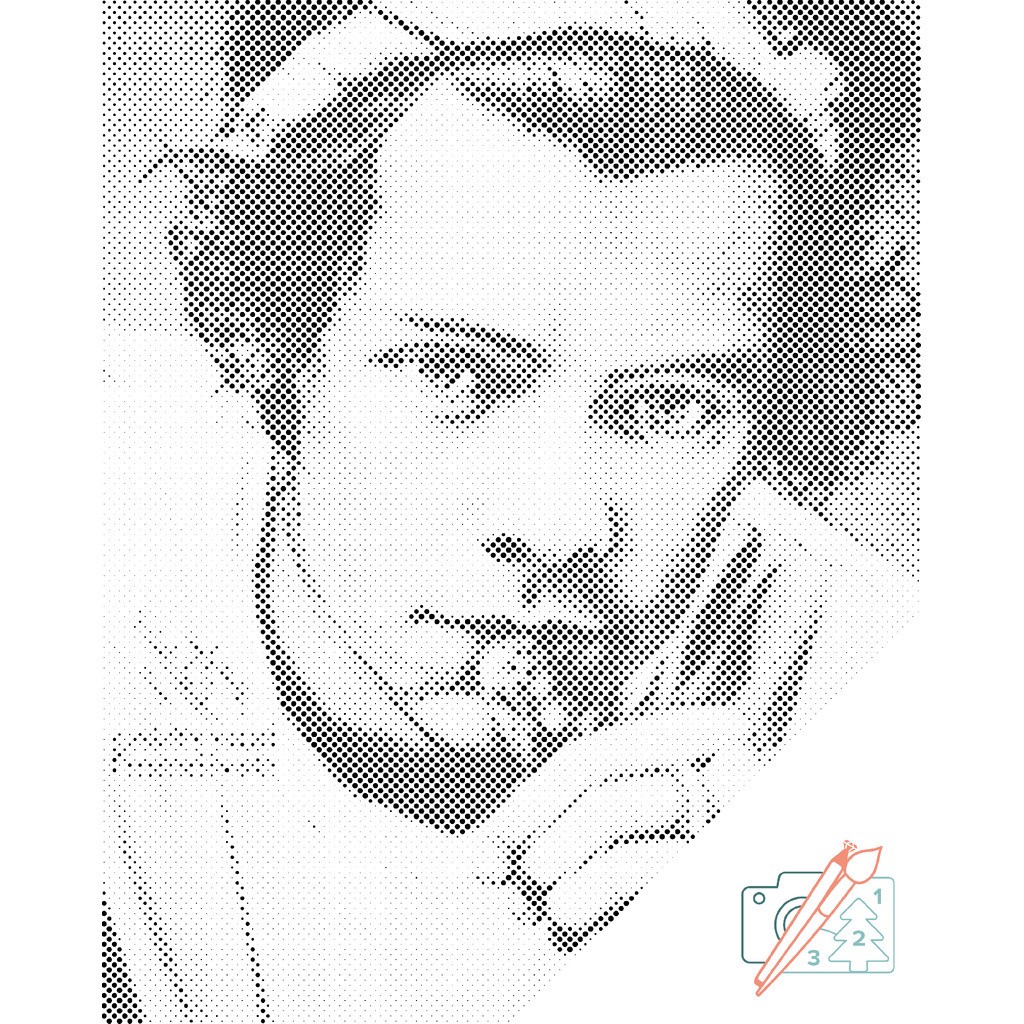 Mal med Prikker - Harry Styles 2 - Uden ramme - 80 x 100 cm