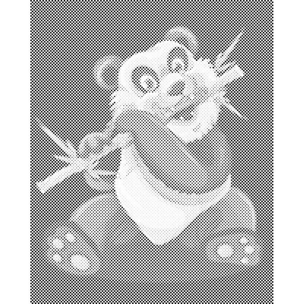 Mal med Prikker - Panda med bambus - Uden ramme - 30 x 40 cm
