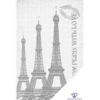 Mal med Prikker - Postkort fra Paris - Opspændt på ramme - 40 x 60 cm
