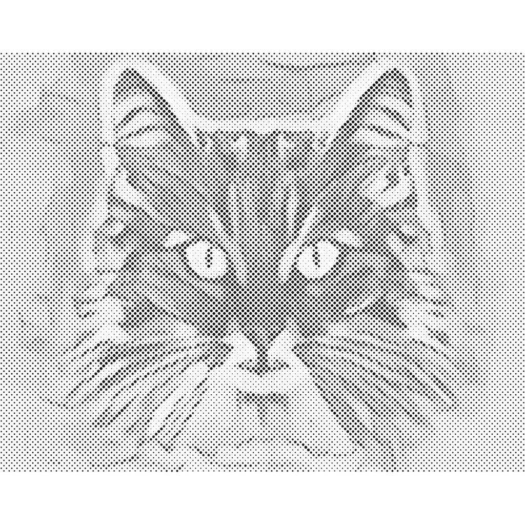 Mal med Prikker - Intens kat - Uden ramme - 50 x 40 cm