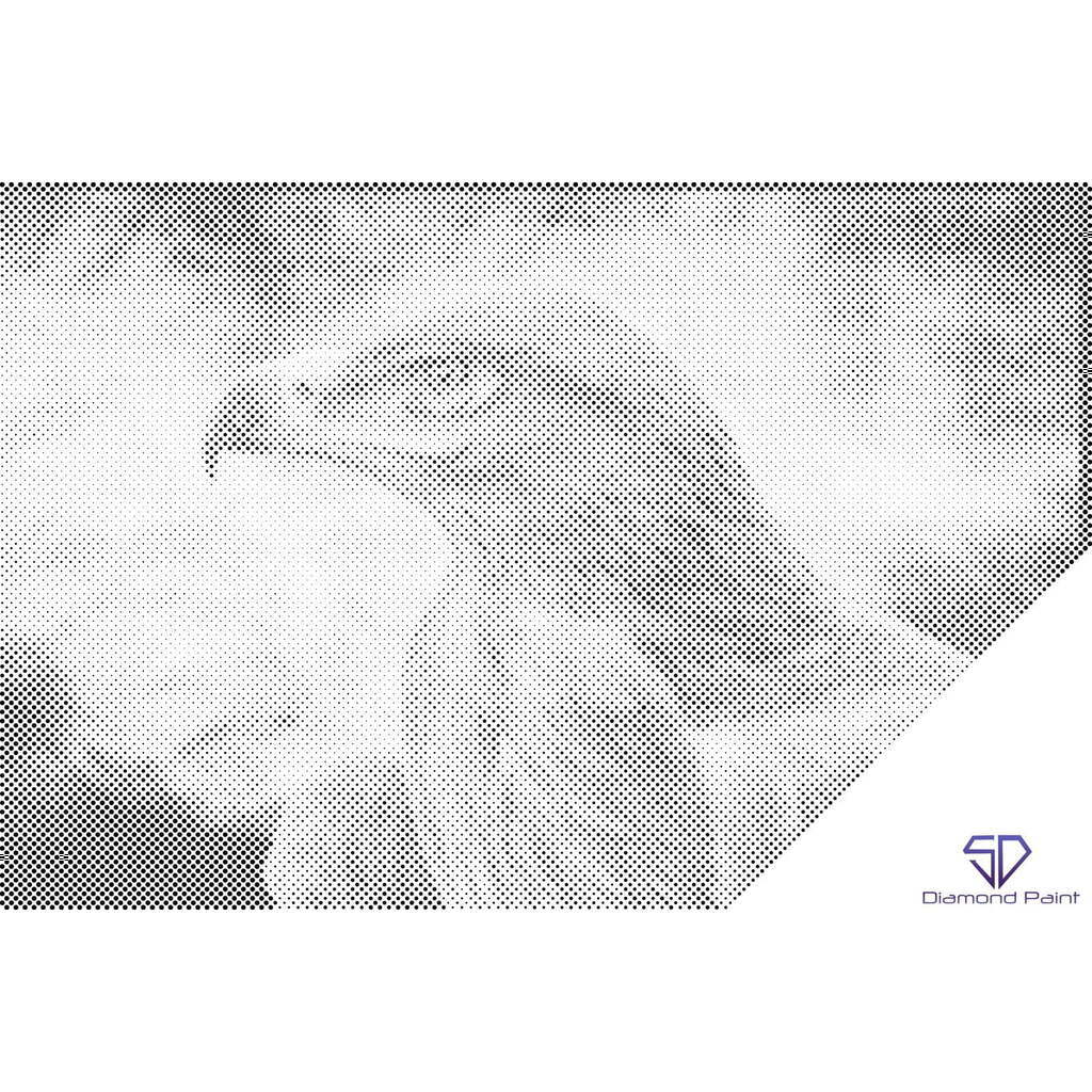 Mal med Prikker - Kongeørn - Uden ramme - 120 x 80 cm