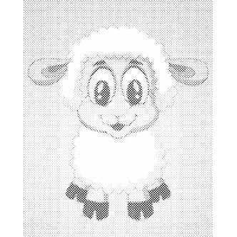 Mal med Prikker - Smilende lam - Uden ramme - 40 x 50 cm