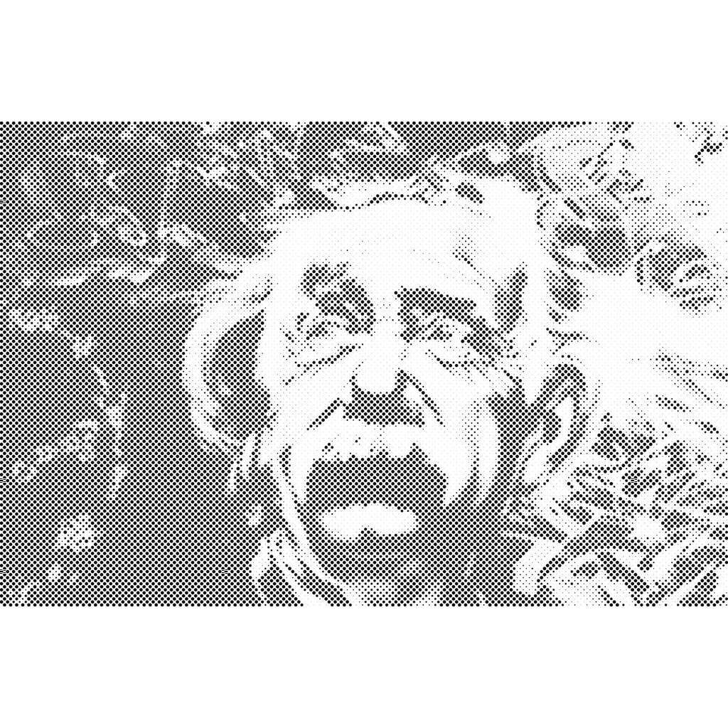 Mal med Prikker - Albert Einstein - Uden ramme - 120 x 80 cm