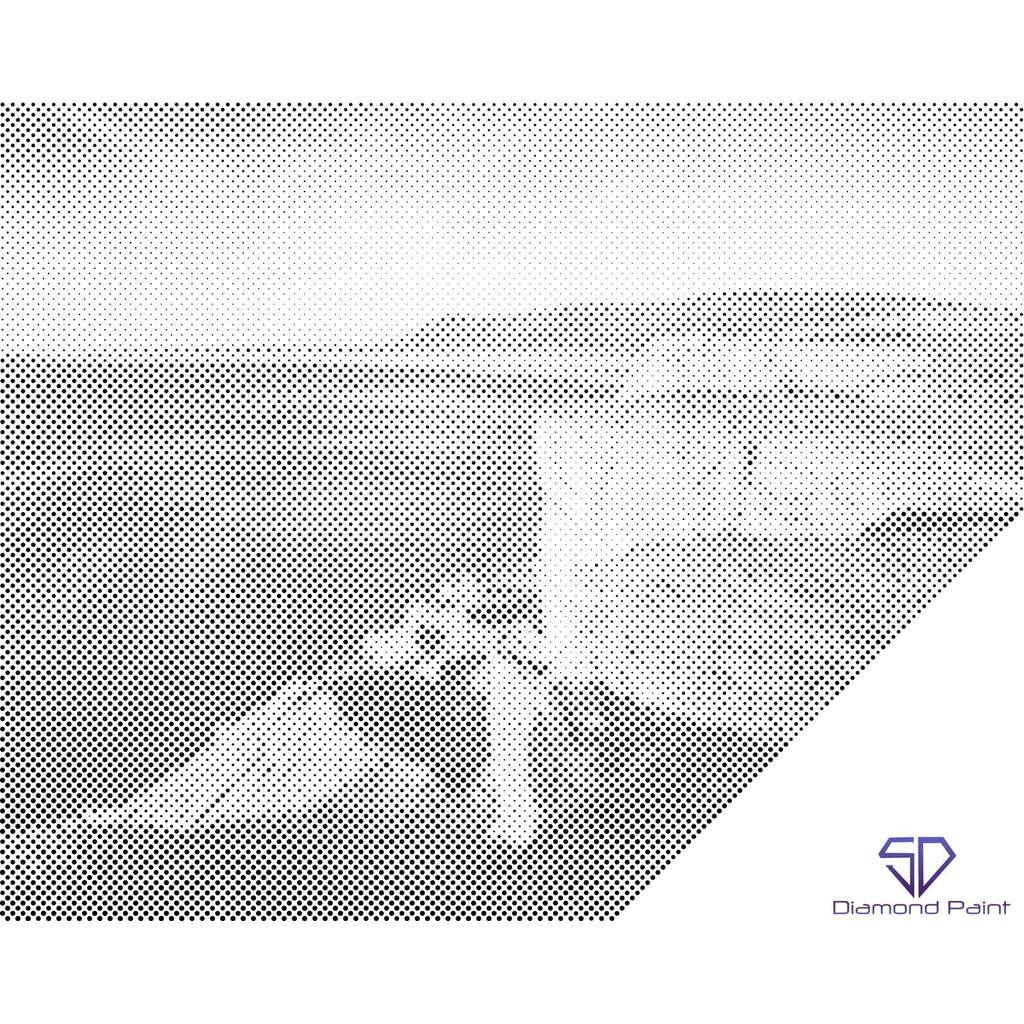 Mal med Prikker - Wales, England - Uden ramme - 40 x 50 cm