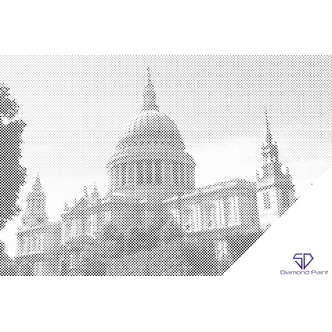 Mal med Prikker - St. Pauls Katedral i England - Uden ramme - 60 x 40 cm