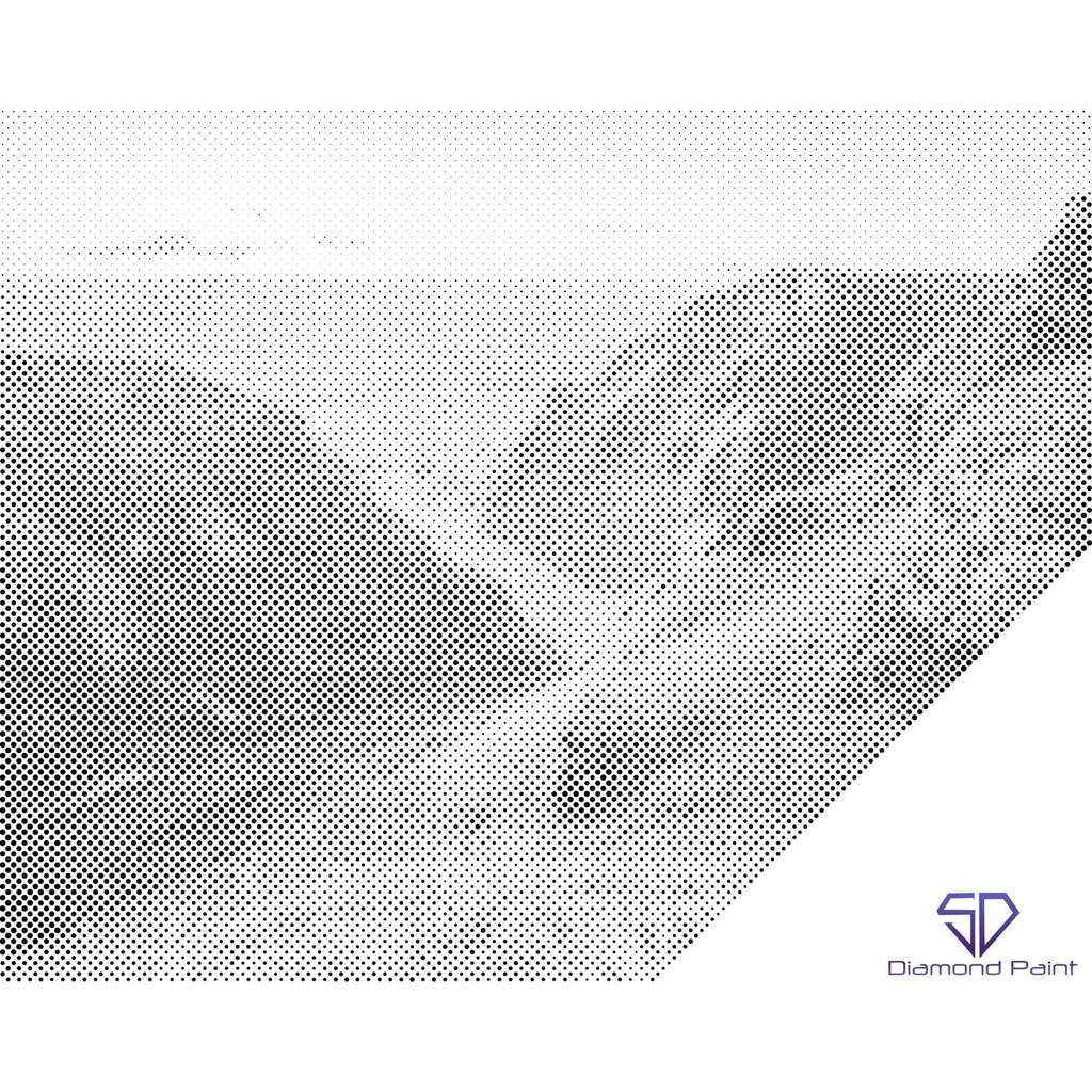 Mal med Prikker - Peak District - Nationalpark, England - Uden ramme - 40 x 50 cm