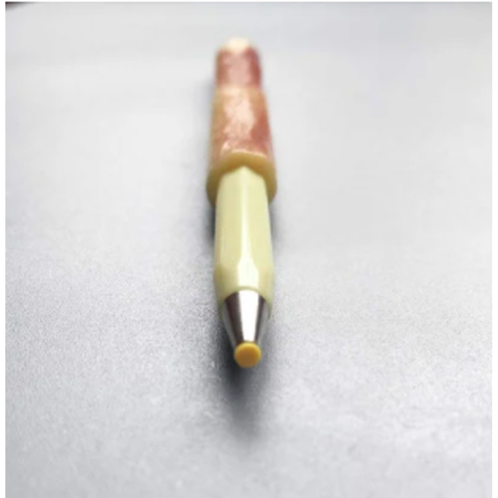 Orange pen med rund/firkantet ende - Runde sten