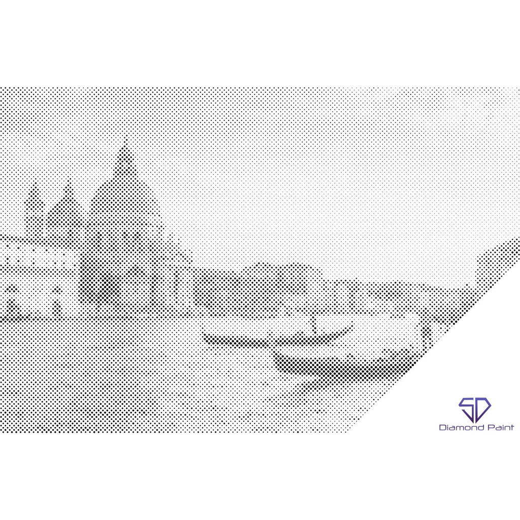 Mal med Prikker - Venedig 2 - Uden ramme - 80 x 60 cm