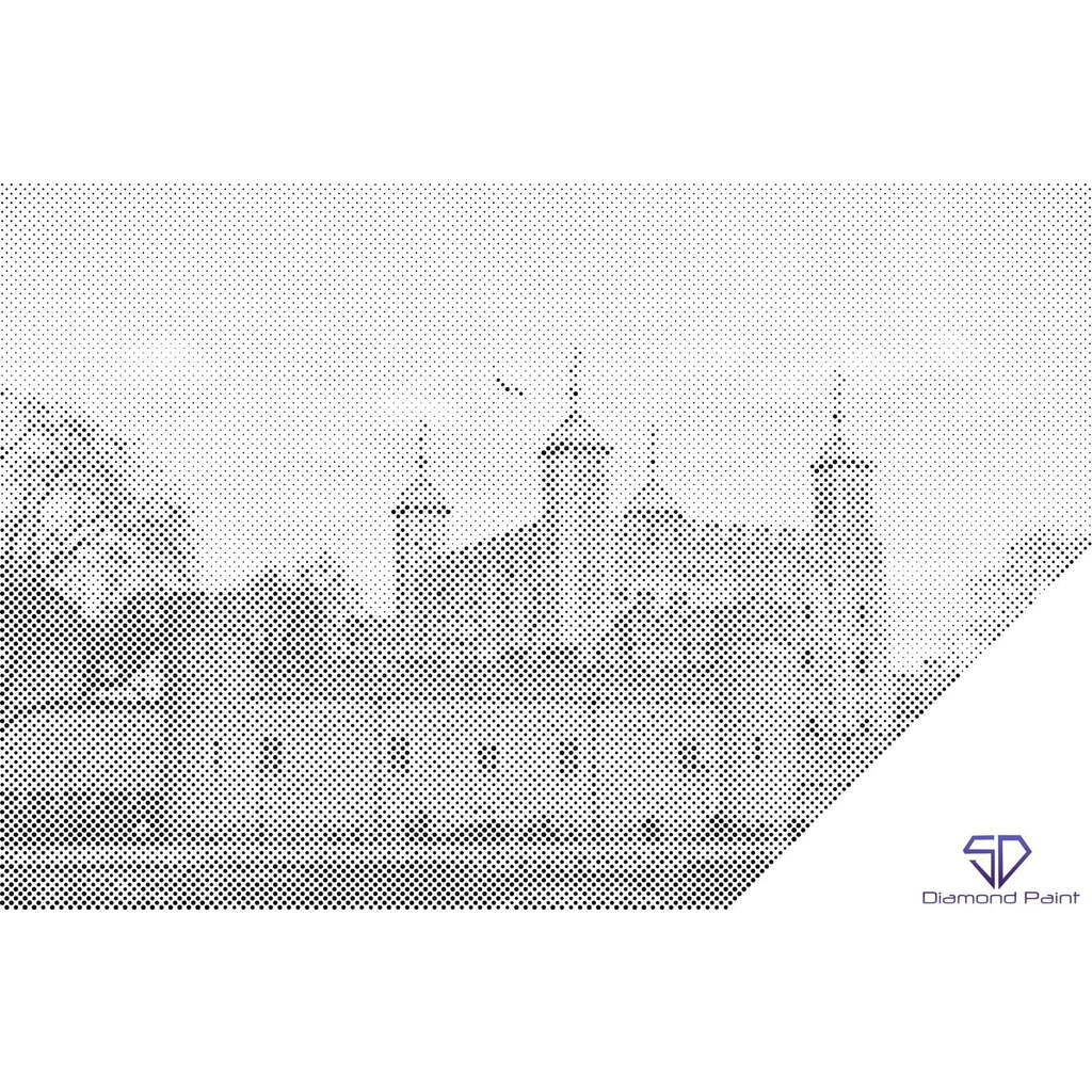 Mal med Prikker - Tower of London, England - Uden ramme - 120 x 80 cm