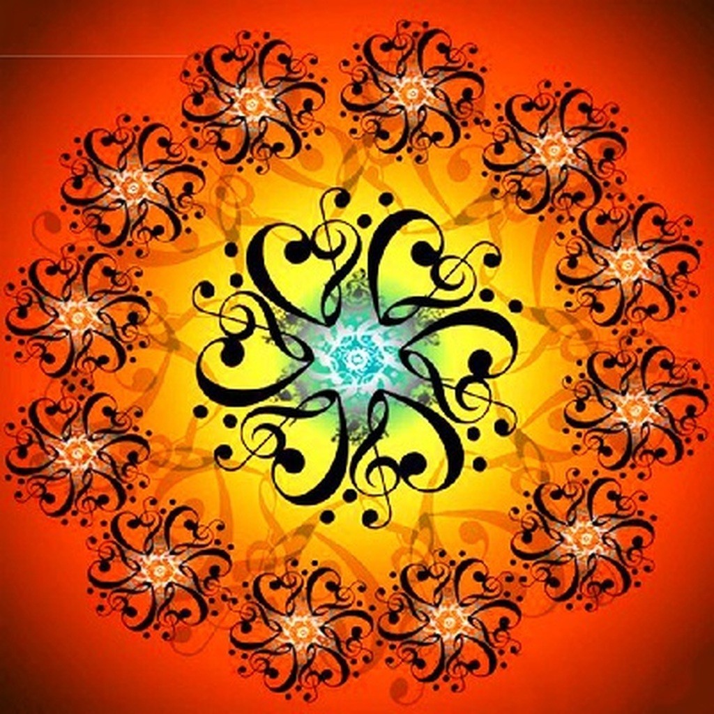 Mandala 3 - Firkantede sten - 40 x 40 cm - Lærred, sten, pen, bakke, gele