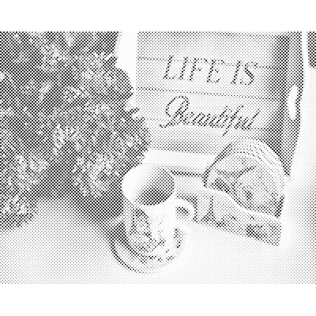 Mal med Prikker - Life is beautiful - Uden ramme - 80 x 60 cm