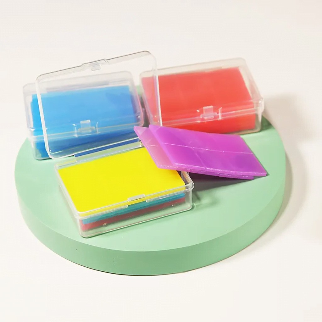 Plastikboks med 48 stykker voks - Gul