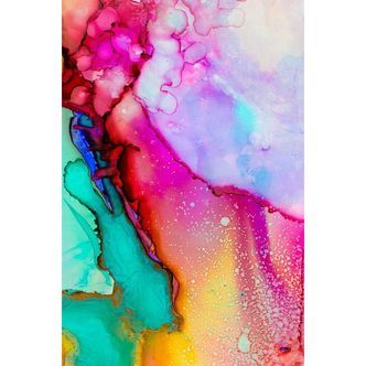 Farverig kunst - Premium - Runde sten - 80 x 120 cm - Lærred, sten, pen, bakke, gele, poser til stenene - Uden ramme