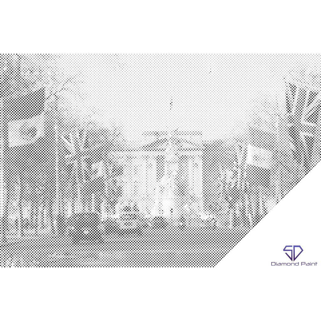 Mal med Prikker - Buckingham Palace, England - Uden ramme - 120 x 80 cm