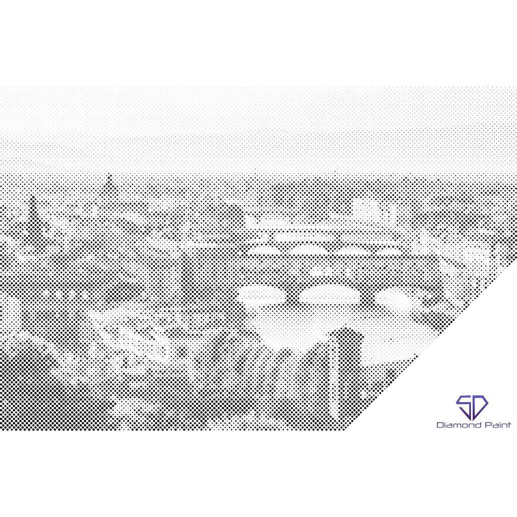 Mal med Prikker - Udsigt over Firenze 2 - Opspændt på ramme - 80 x 60 cm