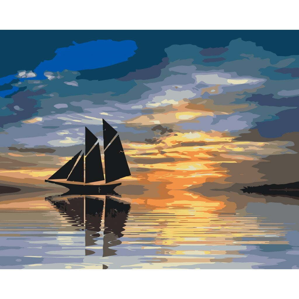 Forladt båd - Paint by Numbers Premium - 100 x 80 cm - med-saml-selv-ramme