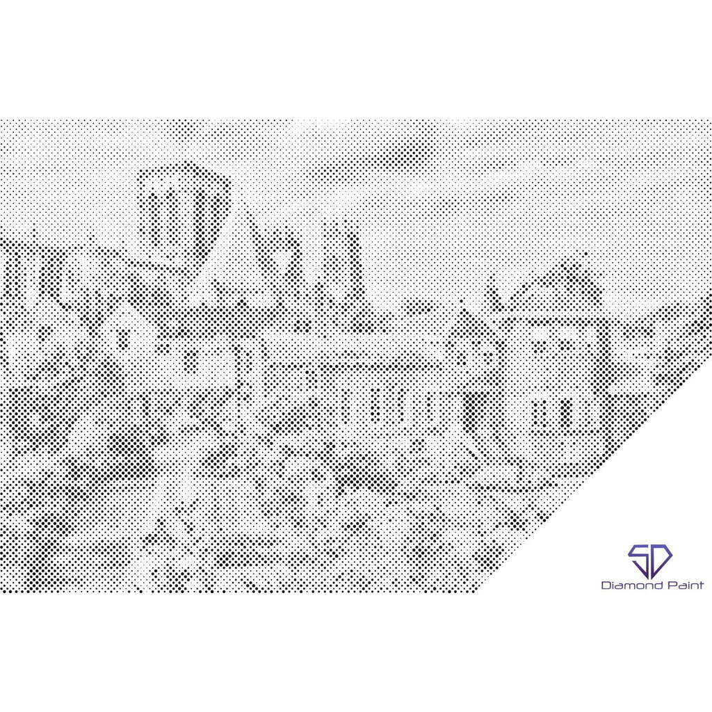 Mal med Prikker - York, England - Uden ramme - 60 x 40 cm