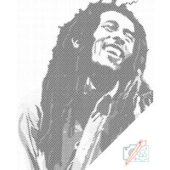 Mal med Prikker - Bob Marley - Uden ramme - 80 x 100 cm