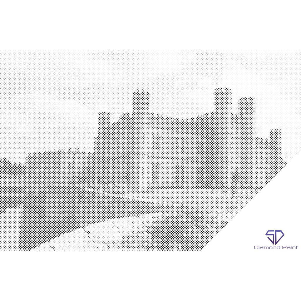 Mal med Prikker - Leeds Castle, England 2 - Uden ramme - 120 x 80 cm