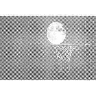Mal med Prikker - Basketball - Opspændt på ramme - 80 x 60 cm