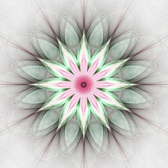 Mandala 11 - Firkantede sten - 40 x 40 cm - Lærred, sten, pen, bakke, gele