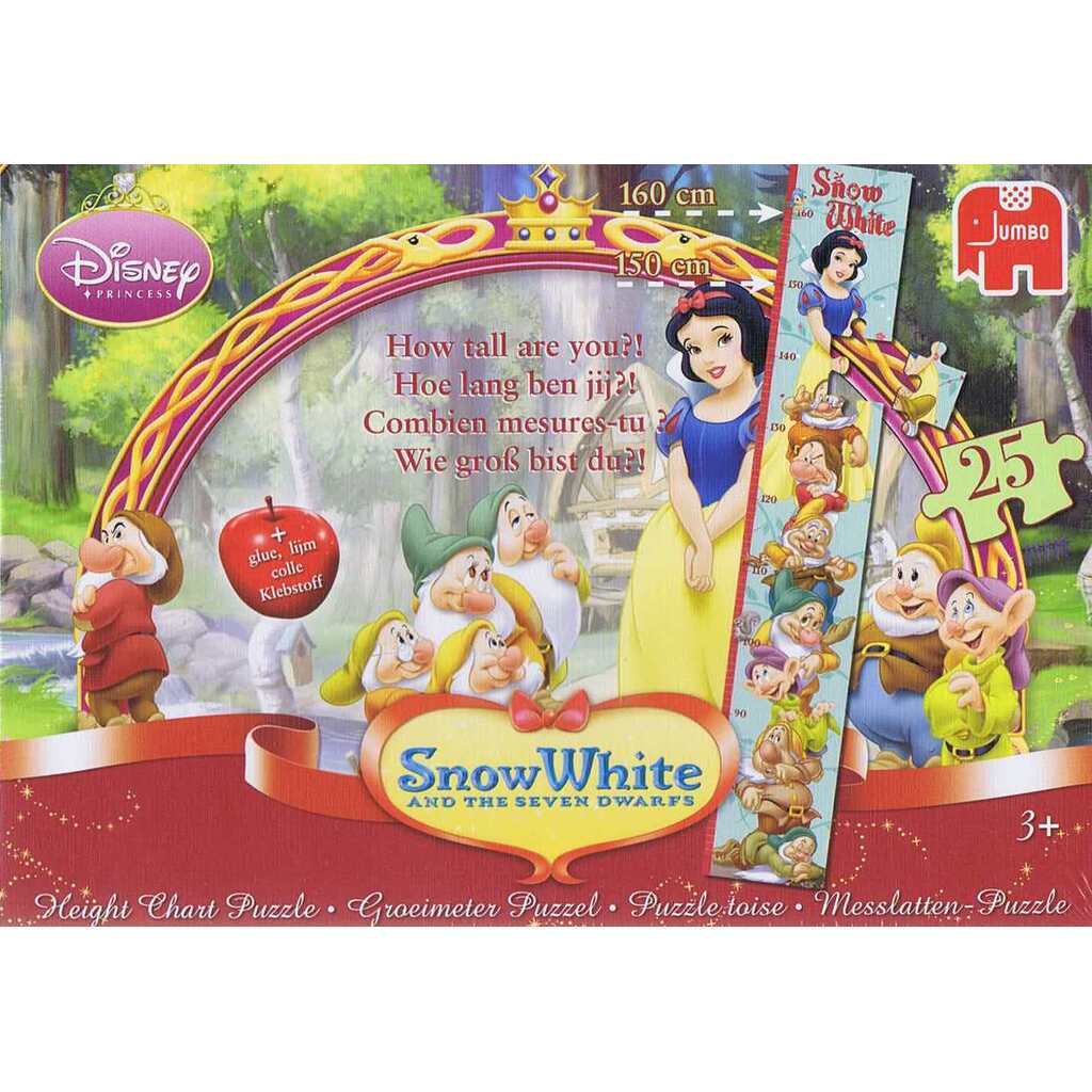 Snow White and the seven dwarfs - Børne Højde måler - 25 brikker