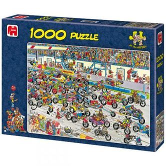 Jan van Haasteren: Motorbike Race - 1000 brikker