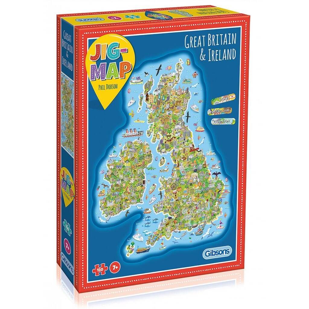 Jigmap - Great Britain & Ireland - 150 XL brikker