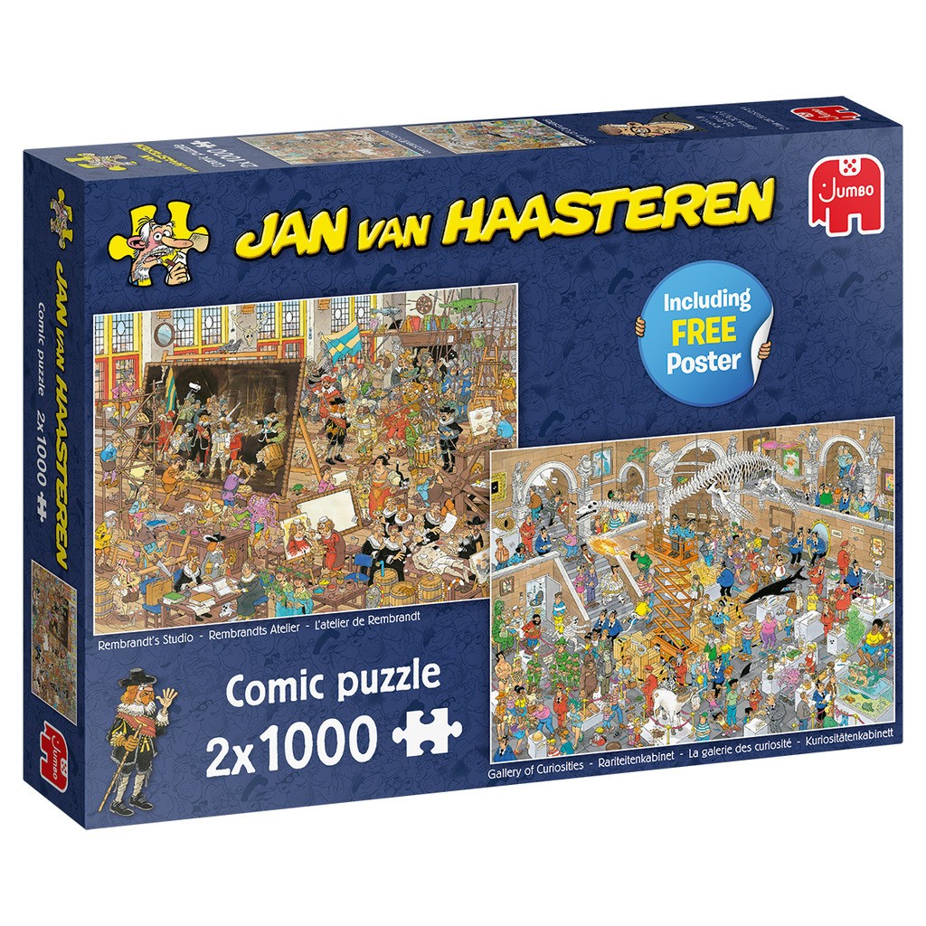 Jan van Haasteren - Besøg på Museet - 2x1000 brikker
