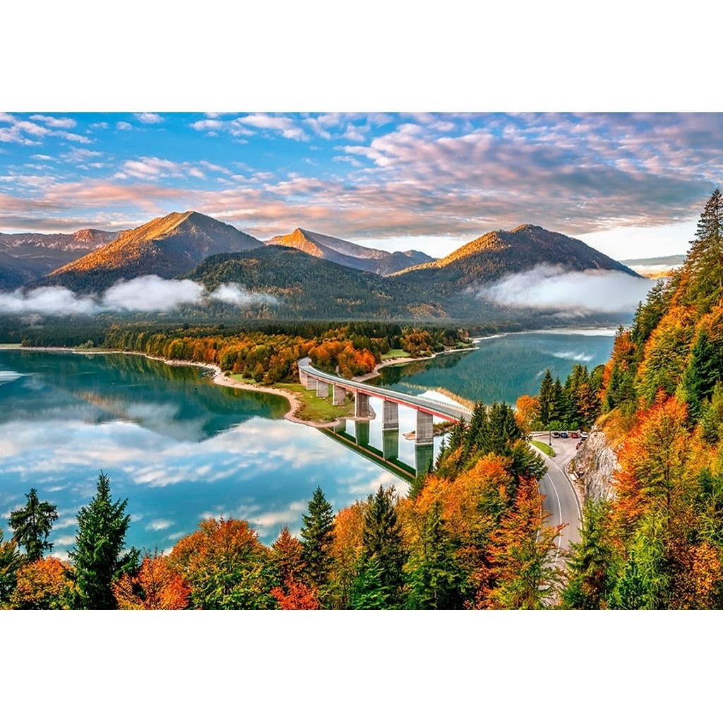 Sunrise over Sylvenstein Lake, 500 brikker