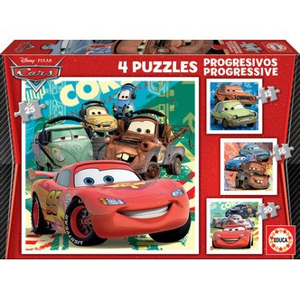 4 Progressive Cars - 12+16+20+25 brikker