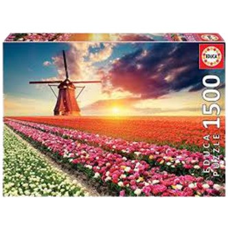Landskab med tulipaner - 1500 brikker