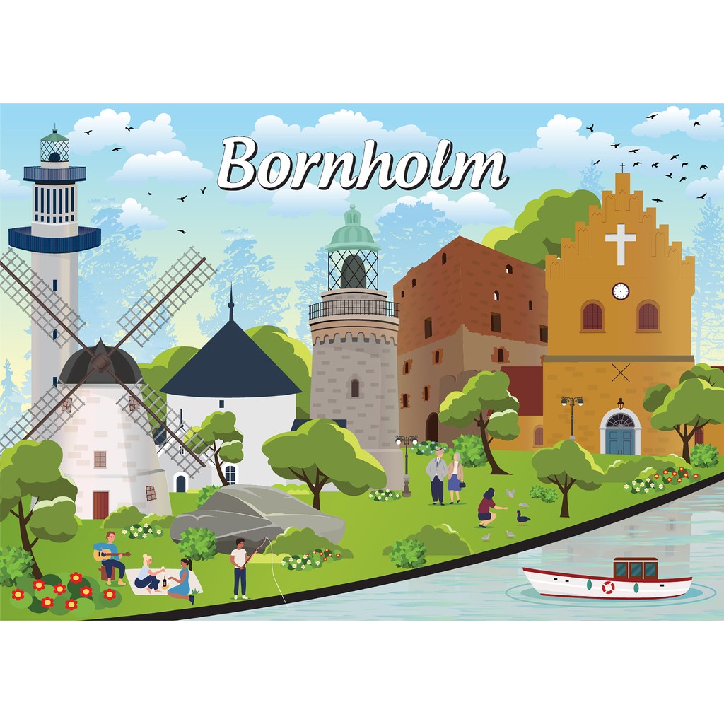 Danske byer: Bornholm, 1000 brikker