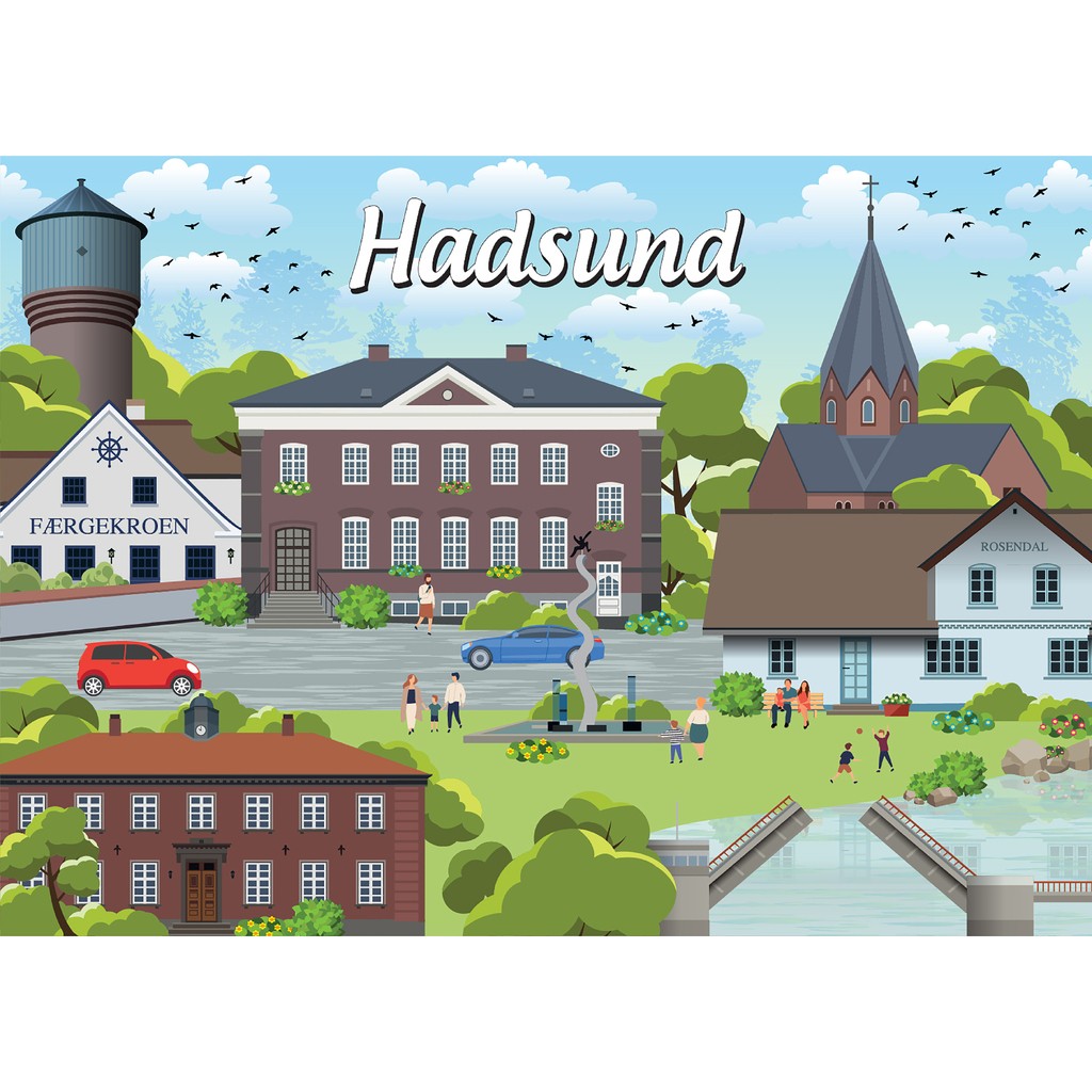 Danske byer: Hadsund, 1000 brikker