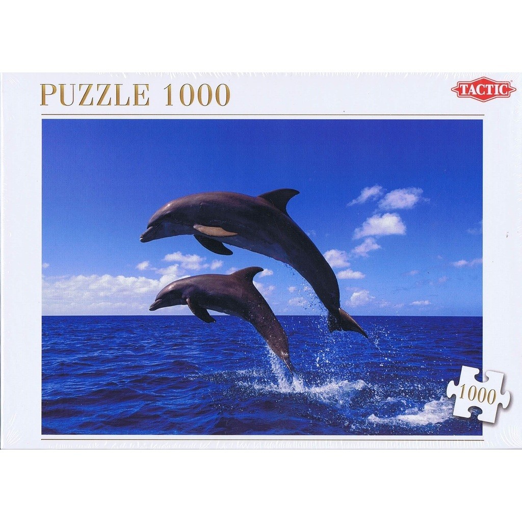 Two Dolphins Jumping - 1000 brikker