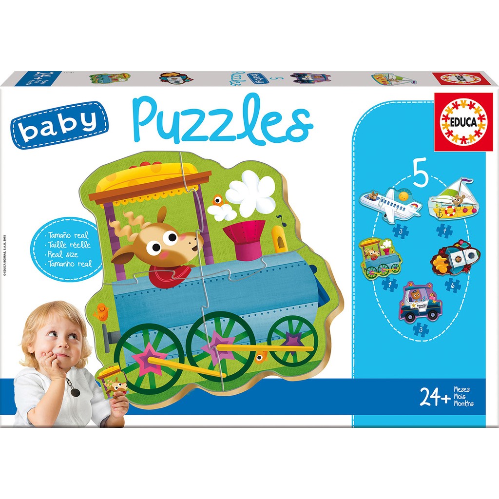 Baby Puzzles - Vehicles 2 - 3-5 brikker