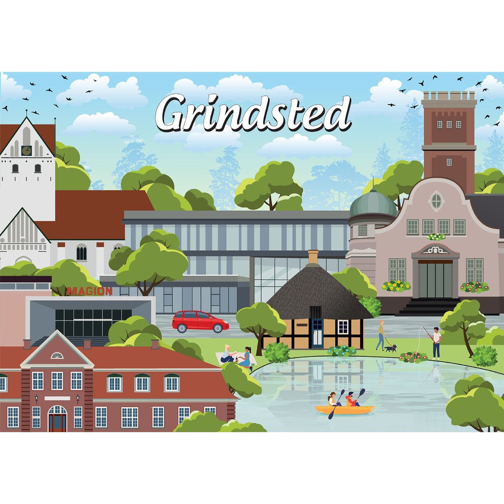 Danske byer: Grindsted, 1000 brikker