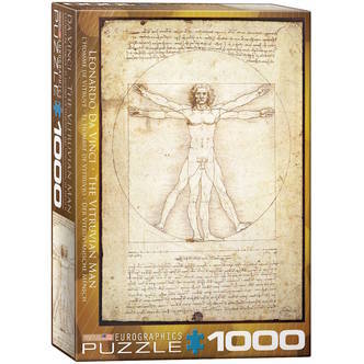 Leonardo da Vinci  -  Vitruviusmanden, 1000 brikker