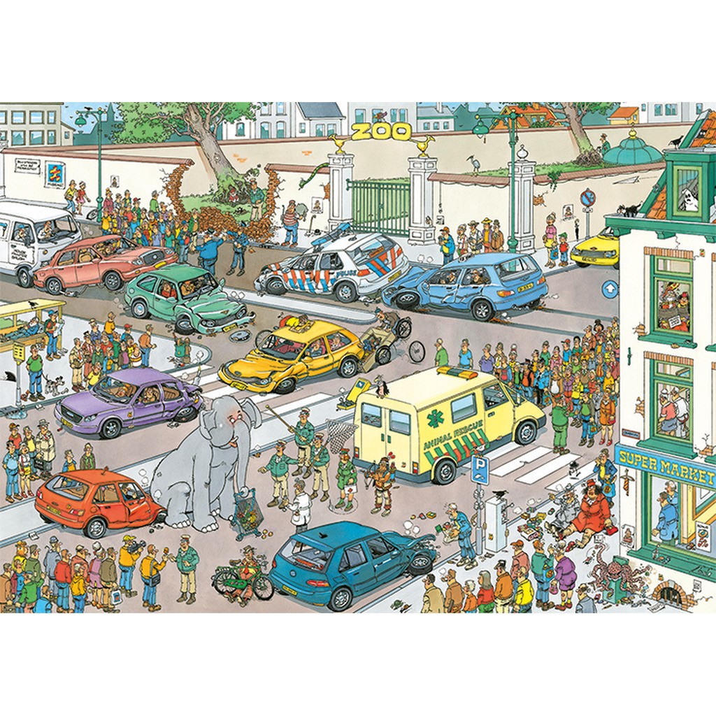 Jan van Haasteren - Jumbo Goes Shopping - 1000 Brikker