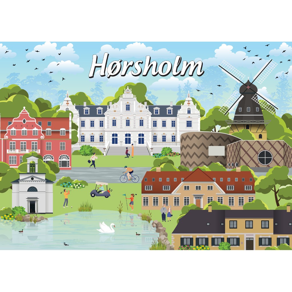 Danske byer: Hørsholm, 1000 brikker