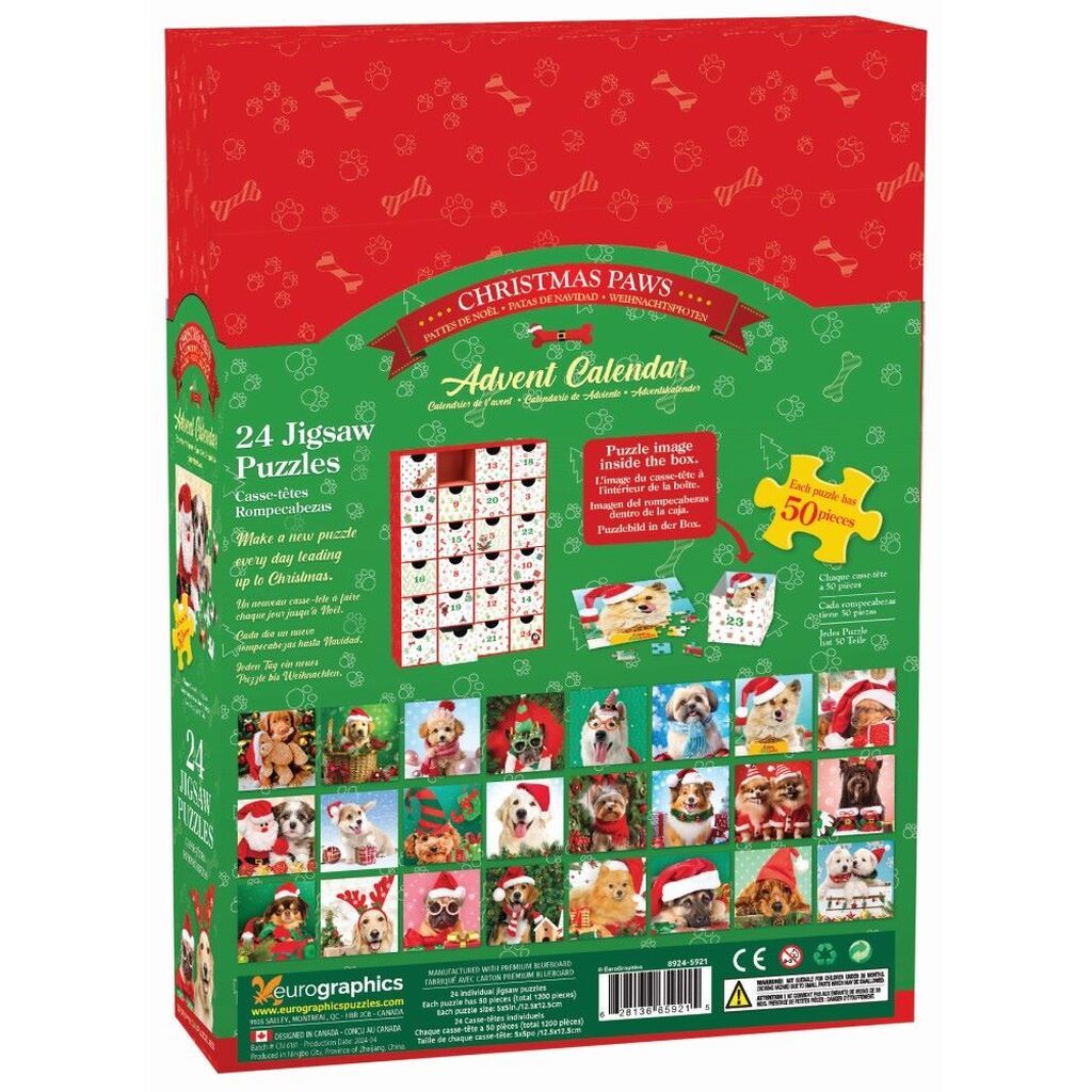 Julekalender - Julehvalpe (24 x 50 brikker)