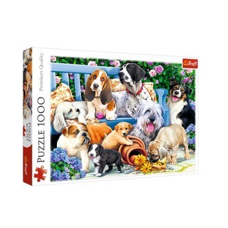 Dogs in the garden - 1000 Brikker