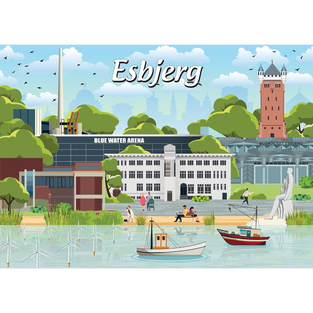 Danske byer: Esbjerg, 1000 brikker