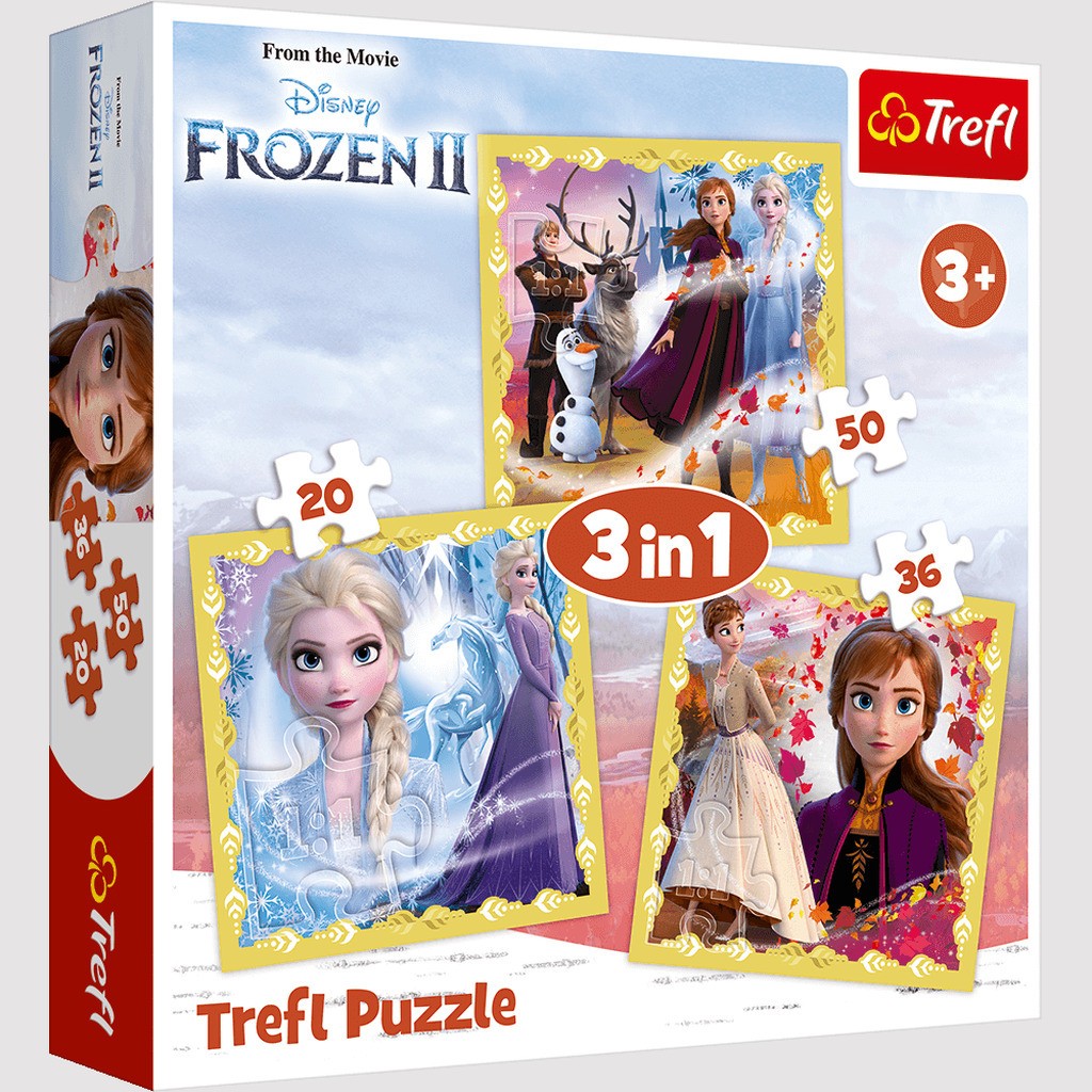 Disney Frost 2 - Anna og Elsa 3-i-1 - 20/36/50 brikker