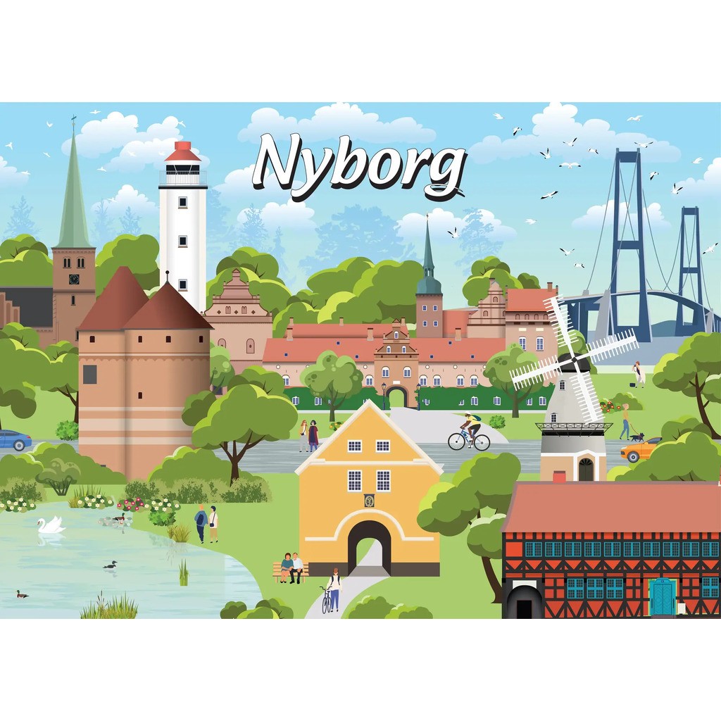 Danske byer: Nyborg, 1000 brikker