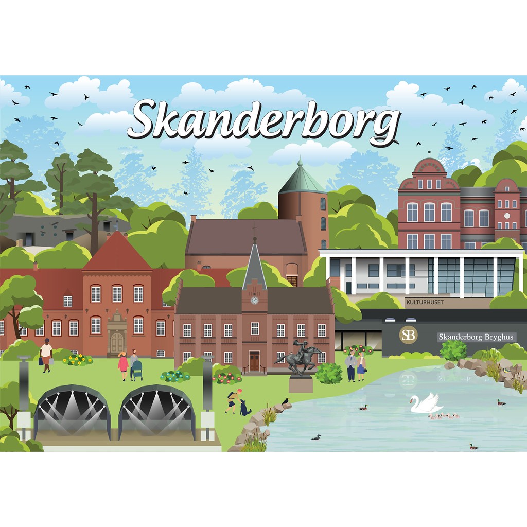 Danske byer: Skanderborg, 1000 brikker
