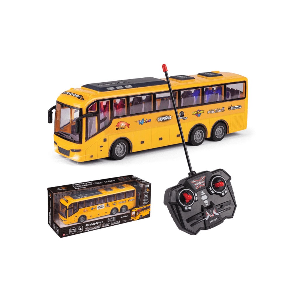 Speed R/C Bus Med Lys - Radiostyret legetøj - Legekammeraten.dk